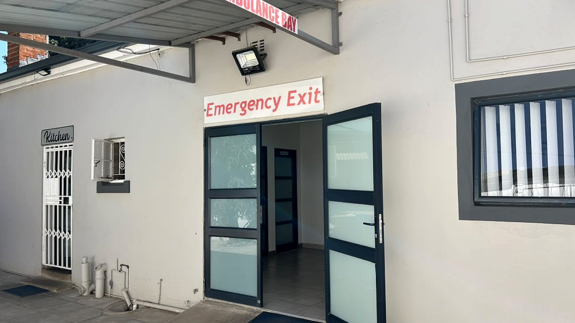 Ambulance bay and emergency entrance at Rugare Medical